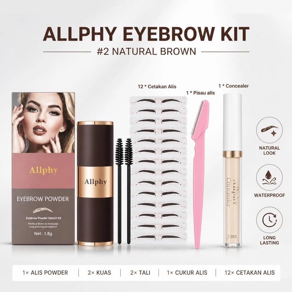 Allphv Eyebrow Powder Kit + Concealer