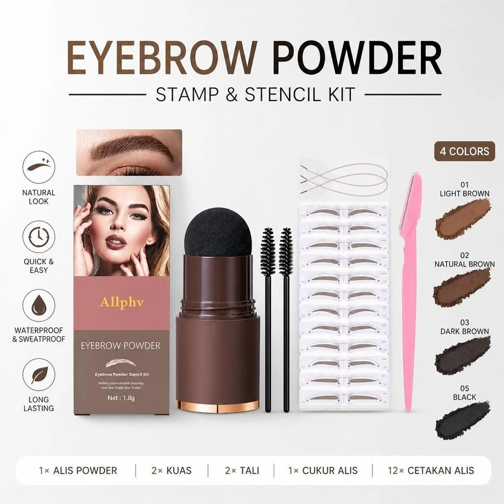 Allphv Eyebrow Powder Kit + Concealer
